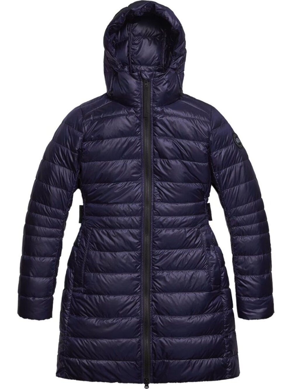 NWT Canada Goose Women Cypress Hooded Jacket Black Disc Navy, Size XS, $1050
